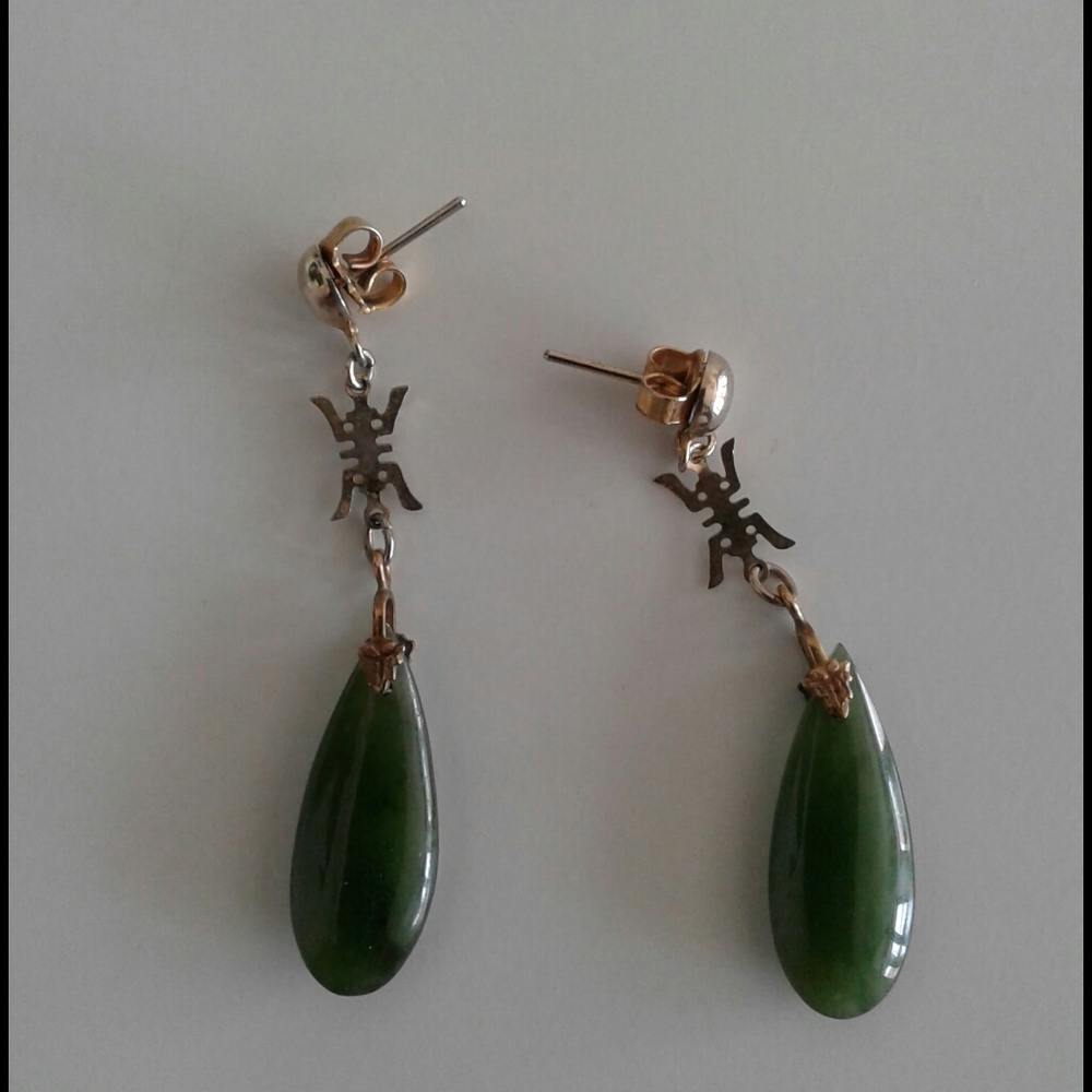 Old jade  earrings